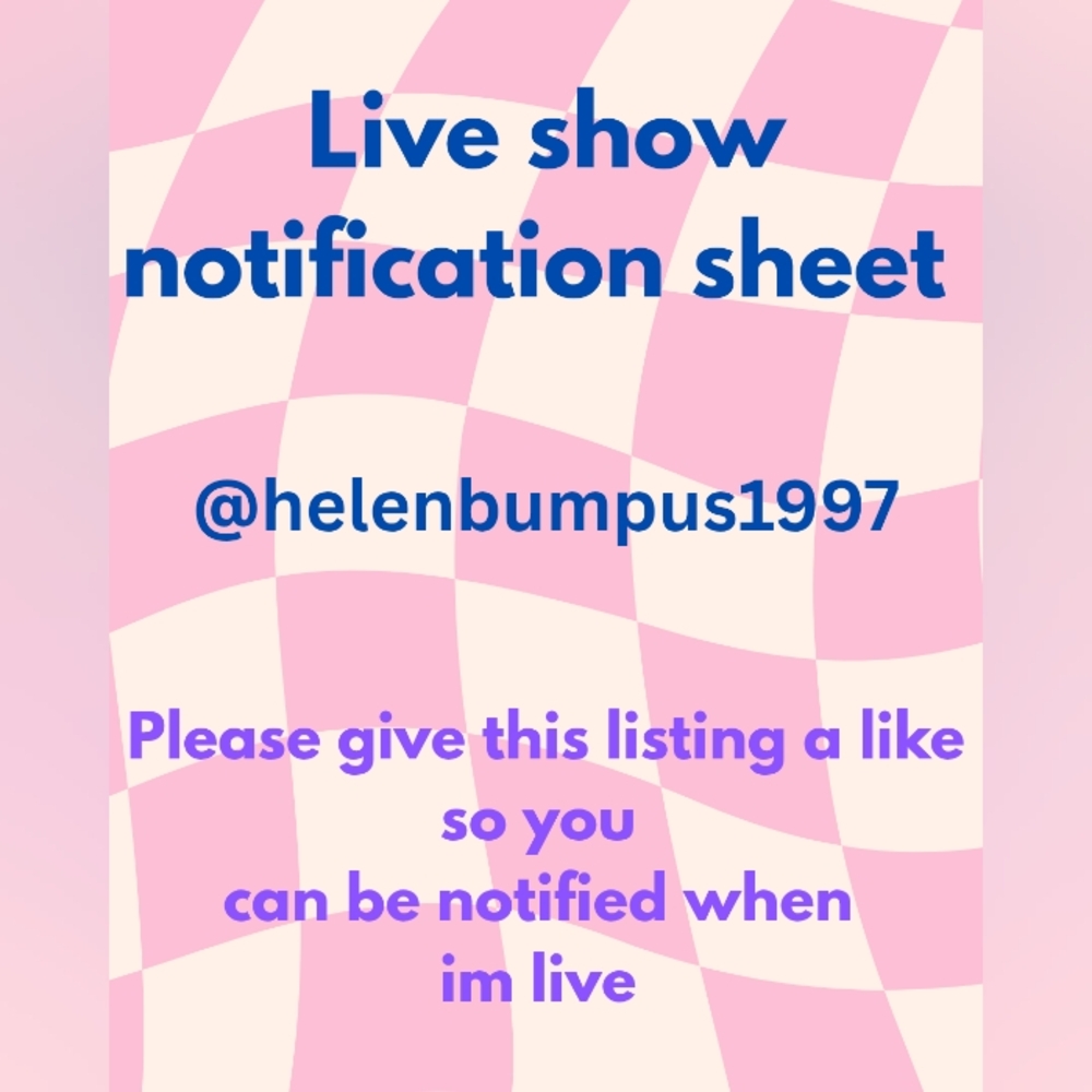 Live Show Notification Sheet